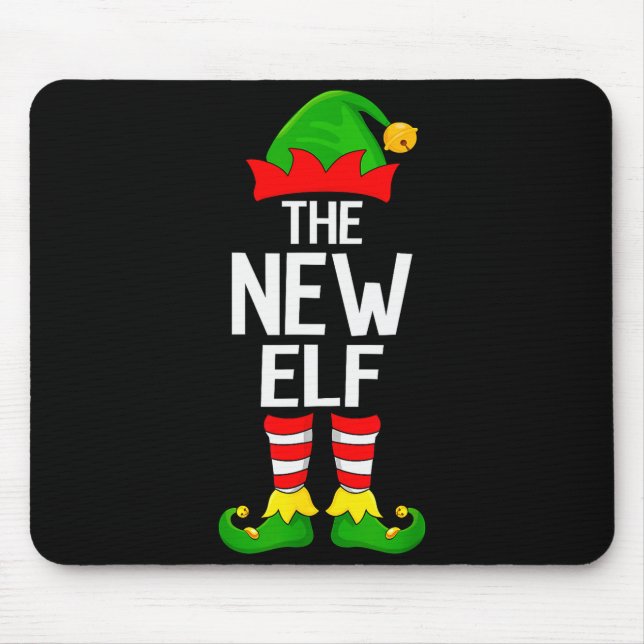 Alfombrilla De Ratón New Elf Xmas Matching Family Elf Squad Christmas  (Frente)