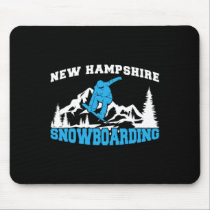 Alfombrilla De Ratón New Hampshire Snowboard Winter And Mountain Spo