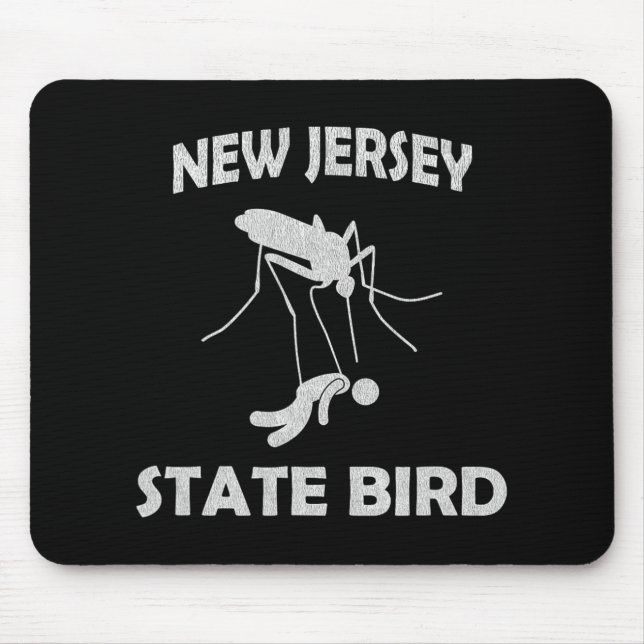 Alfombrilla De Ratón New Jersey Mosquito State Bird Funny Outdoors  (Frente)
