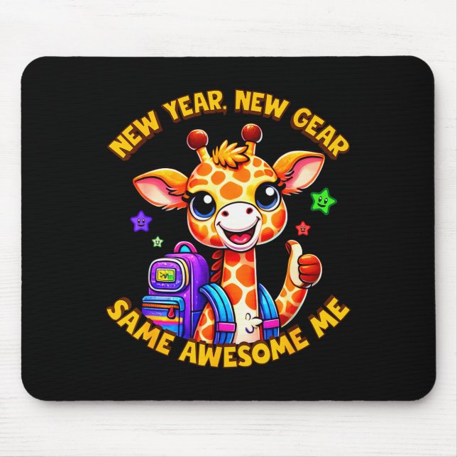 Alfombrilla De Ratón New Year New Same Awesome Me Giraffe Kids  (Frente)