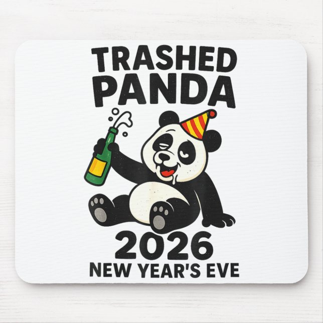 Alfombrilla De Ratón New Years Eve 2026 Trashed Panda Premium  (Frente)