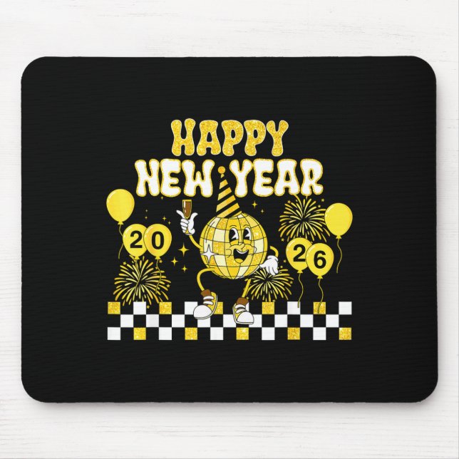 Alfombrilla De Ratón New Year's Eve Hello 2026 Happy New Year 2026 Disc (Frente)