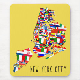 Alfombrilla De Ratón New York City Ancestry Neighborhood Flags Mousemat
