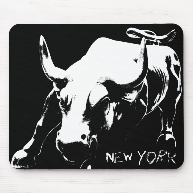 Alfombrilla De Ratón New York Mousepad Bull emblema de los regalos de N (Frente)