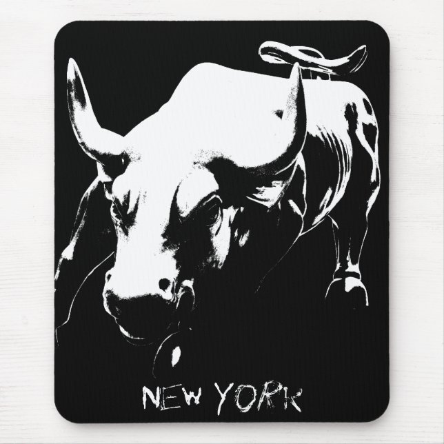 Alfombrilla De Ratón New York Mousepad Bull emblema de los regalos de N (Frente)