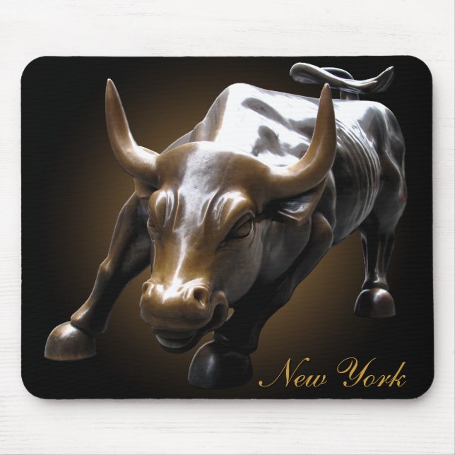 Alfombrilla De Ratón New York Mousepad Bull emblema de los regalos de N (Frente)