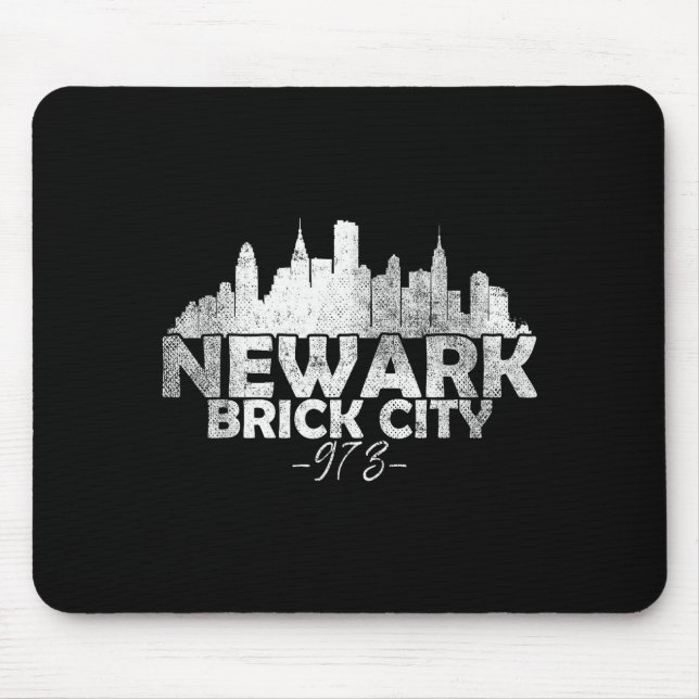 Alfombrilla De Ratón Newark New Jersey Nj Brick City Skyline  (Frente)