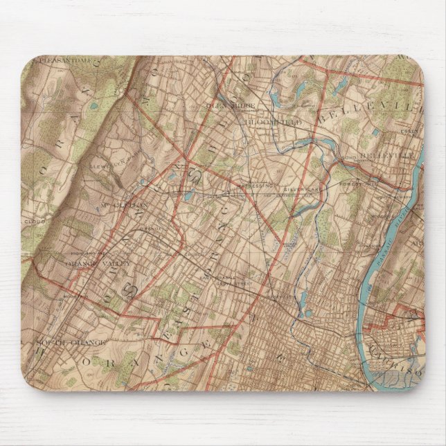 Alfombrilla De Ratón Newark y Elizabeth, Nueva Jersey (Frente)