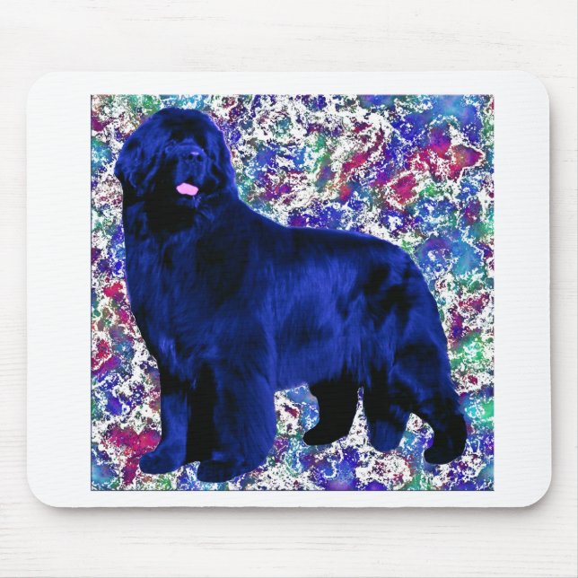 Alfombrilla De Ratón Newf azul limpiado con esponja Mousepad (Frente)