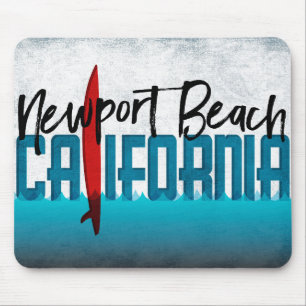 Alfombrilla De Ratón Newport Beach Mouse Pad California Surboard
