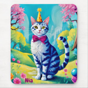 Alfombrilla De Ratón NIA ~ BIRTHDAY Cat ~ Cute! ~ Mousepad