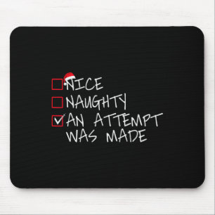Alfombrilla De Ratón Nice Naughty Un intento fue hecho Navidades List S