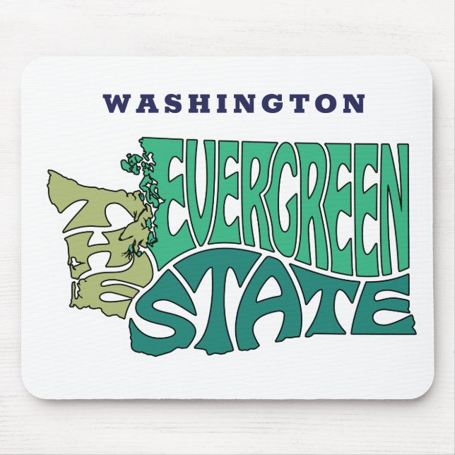 Alfombrilla De Ratón Nickname Word Art de Washington State (Frente)