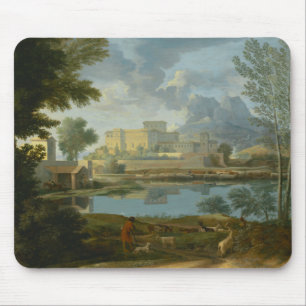 Alfombrilla De Ratón Nicolas Poussin - Paisaje con calma