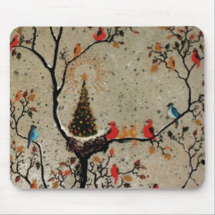Alfombrilla De Ratón Nido de árbol de Navidad ~ Mousepad