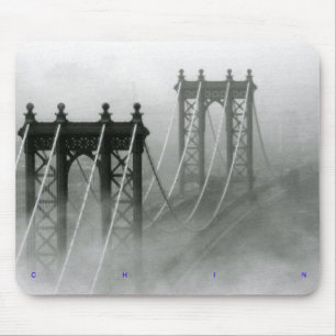 Alfombrilla De Ratón Niebla de la mañana del puente de Manhattan
