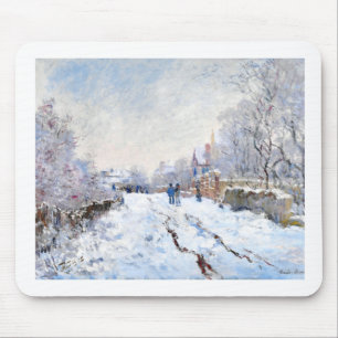 Alfombrilla De Ratón Nieve de Claude Monet en el paisaje argentino
