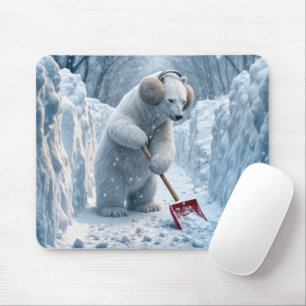 Alfombrilla De Ratón Nieve de pala de oso polar