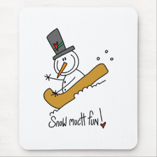 Alfombrilla De Ratón Nieve del muñeco de nieve mucha diversión