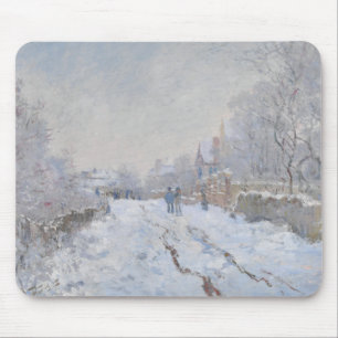 Alfombrilla De Ratón Nieve en Argenteuil (por Claude Monet)