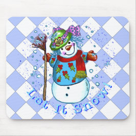 Alfombrilla De Ratón Nieve Lady Snowman