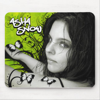 Alfombrilla De Ratón Nieve Mousepad de Asha: Mariposas verdes
