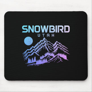 Alfombrilla De Ratón Nieve pájaro Utah Esquí Deportes de invierno Esquí