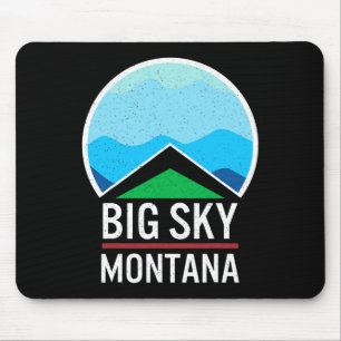 Alfombrilla De Ratón Nieve para esquiar en snowboard Ski Sky Montana
