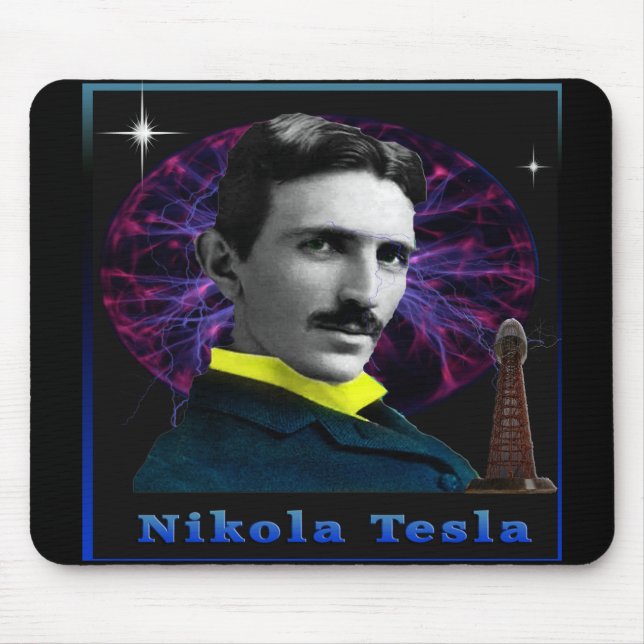 Alfombrilla De Ratón Nikola Tesla poster (Frente)