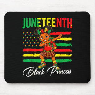 Alfombrilla De Ratón Niña afro de Juneteenth haciendo dabbing princesa 