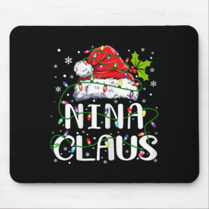 Alfombrilla De Ratón Nina Claus Navidades Santa Hat Familia Xma