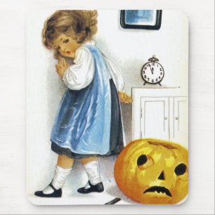 Alfombrilla De Ratón Niña con Jack o' Lantern
