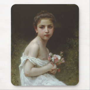 Alfombrilla De Ratón Niña con un ramo