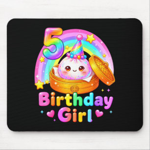 Alfombrilla De Ratón niña cumpleaños 5 dumpling kawaii pastel anime 5