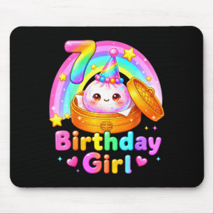 Alfombrilla De Ratón niña cumpleaños 7 torta kawaii pastel anime 7