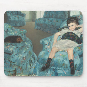 Alfombrilla De Ratón Niña en una butaca azul, 1878 (oi