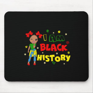 Alfombrilla De Ratón Niña Soy Mes de la Historia Negra Niño Africano T