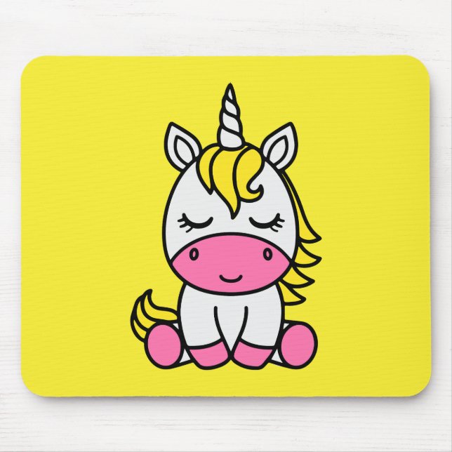 Alfombrilla De Ratón Niñas Unicornio Poni (Frente)