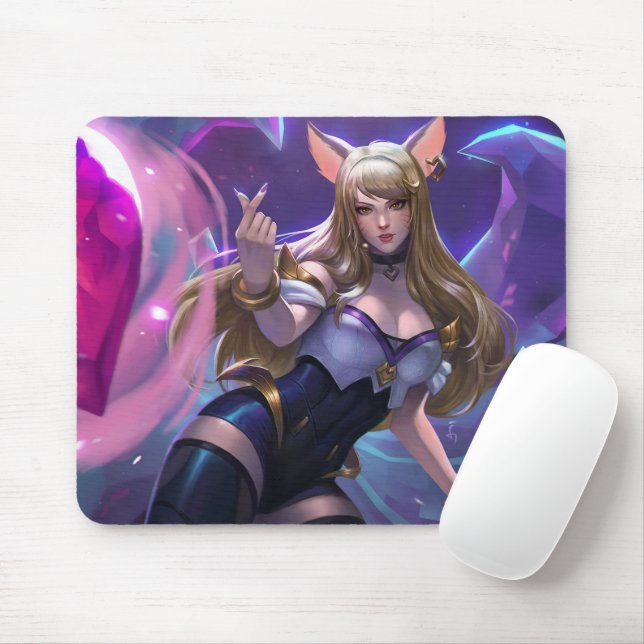 Alfombrilla De Ratón Nine Tail Fox Mousepad | Personalizable Mousepad (Con ratón)