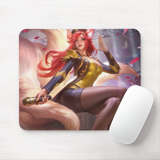 Alfombrilla De Ratón Nine Tail Fox Mousepad | Personalizable Mousepad (Con ratón)