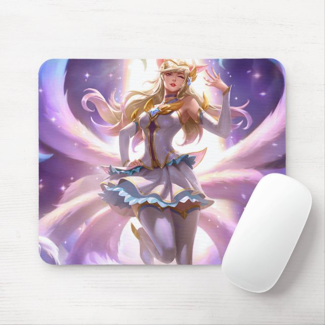 Alfombrilla De Ratón Nine Tail Fox Mousepad | Personalizable Mousepad (Con ratón)