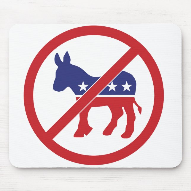 Alfombrilla De Ratón Ningún burro de Demócrata de la política (Frente)