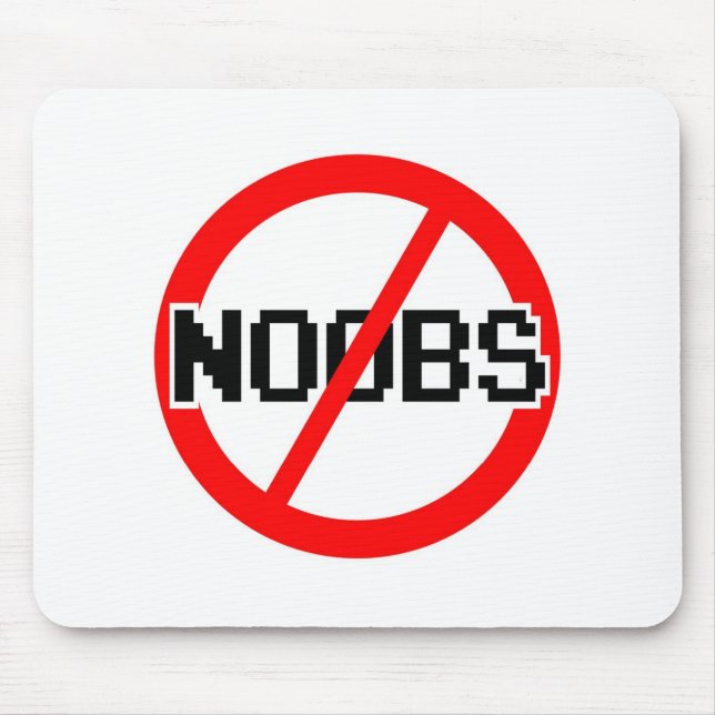 Alfombrilla De Ratón NINGÚN NOOBS - mono del friki/hacker/pc/code (Frente)