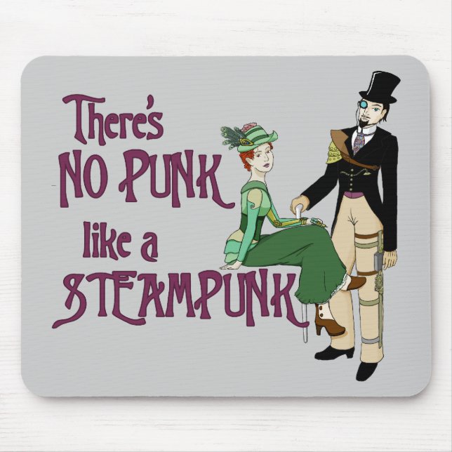 Alfombrilla De Ratón Ningún punk tiene gusto de un steampunk (Frente)