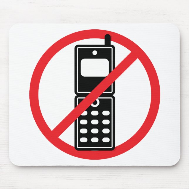 Alfombrilla De Ratón Ningunos teléfonos móviles (Frente)