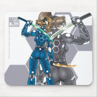 Alfombrilla De Ratón Ninja cibernético Mousepad