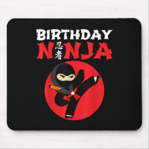 Alfombrilla De Ratón Ninja de Cumpleaños - Fiesta de Cumpleaños Ninja p