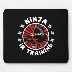 Alfombrilla De Ratón Ninja Gracioso En La Formación Karate Lover Artes