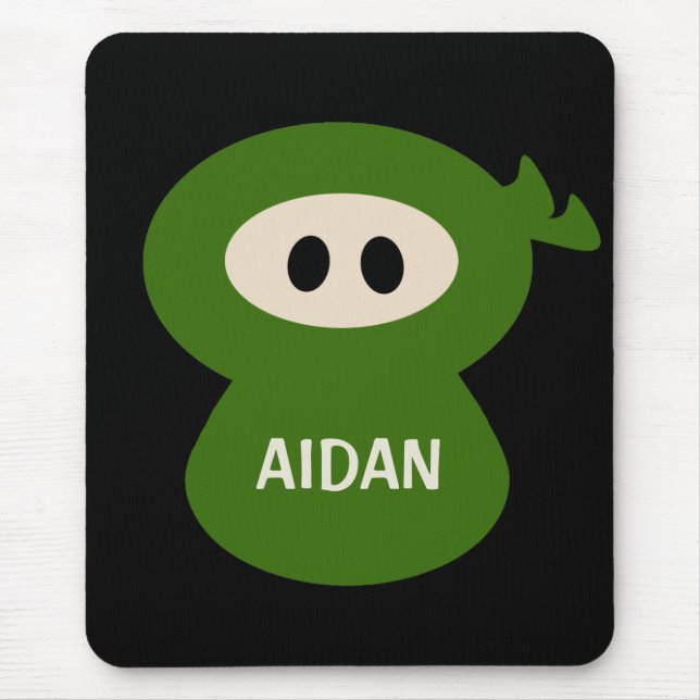 Alfombrilla De Ratón Ninja Mousepad personalizado para niños (Frente)