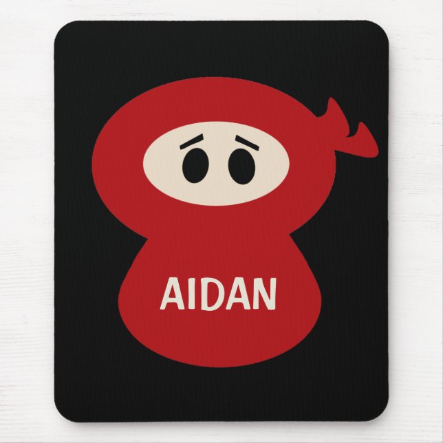 Alfombrilla De Ratón Ninja Mousepad personalizado para niños (Frente)